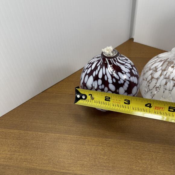 Pottery Barn Oil Diffuser Glass Ball Confetti Design Hand Blown Orb Set Of 3 - Picture 10 of 13